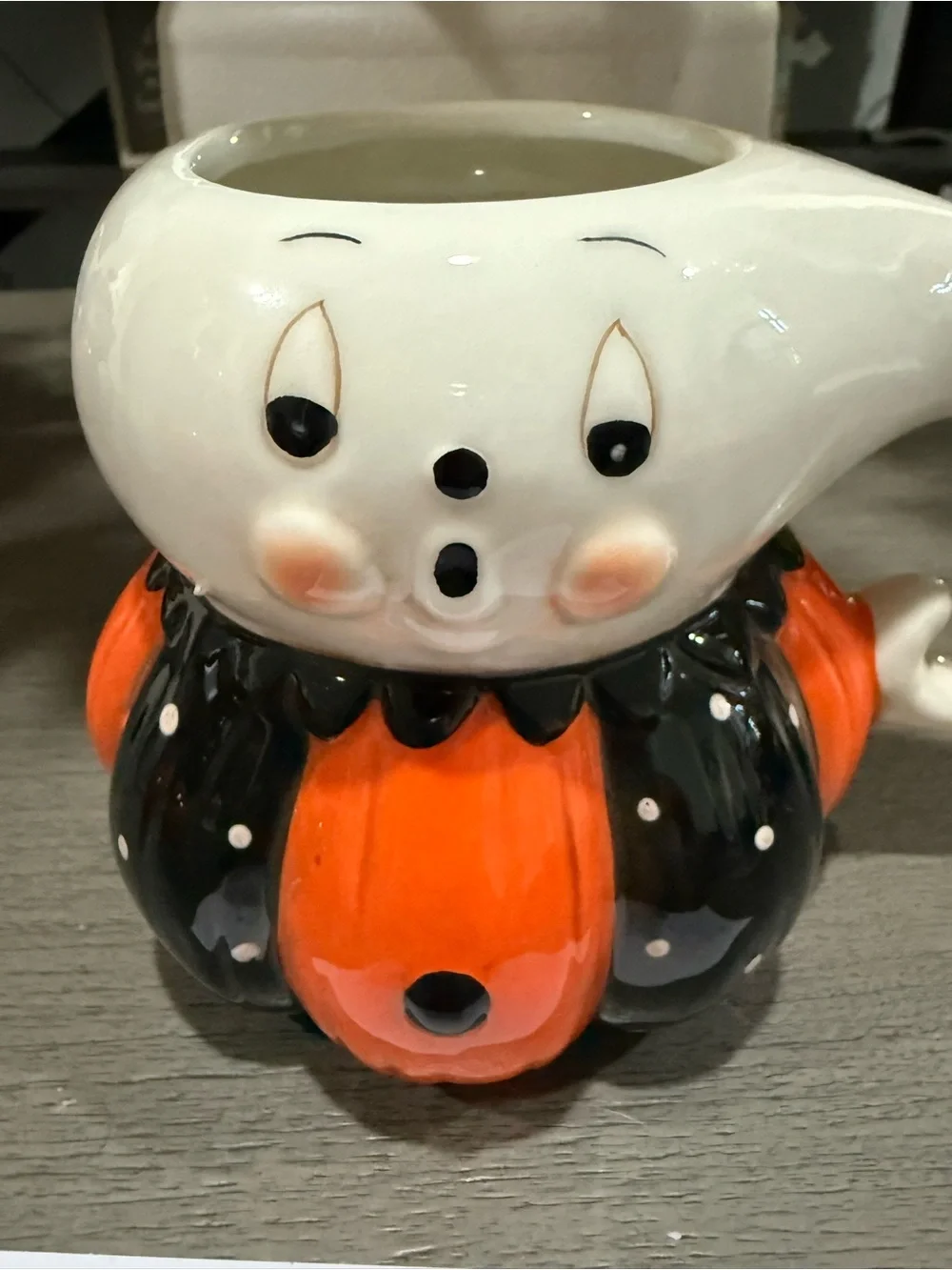 Johanna Parker Pumpkin Ghost Mug -NEW